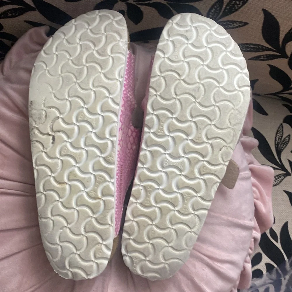 🎀 Birkenstock Pink Rose Snake Sandals size 40 9 - Picture 3 of 5